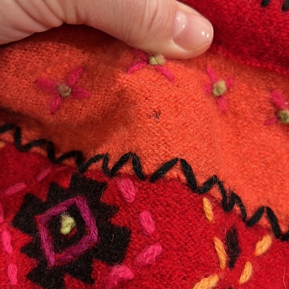 Susan Bristol - L, wool sweater coat/cardigan, southwest style - Picture 9 of 10
